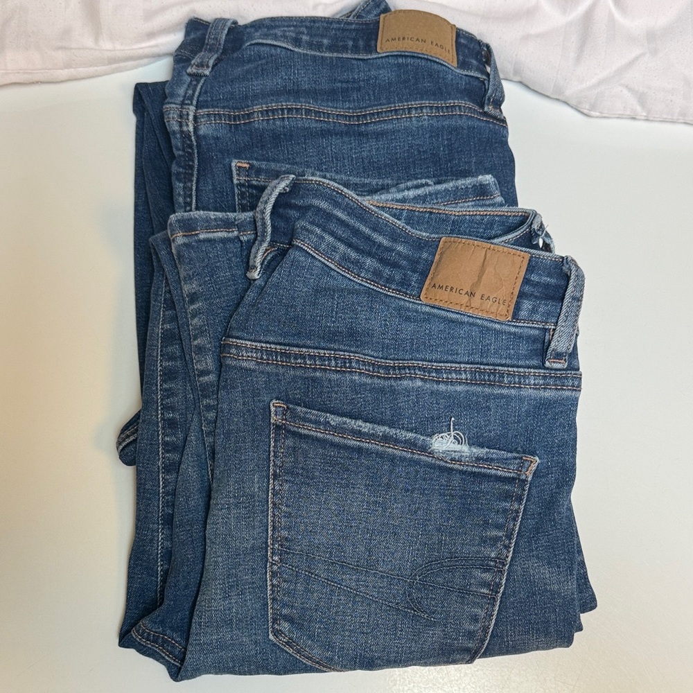 American Eagle Outfitters Women's Dark Blue Jeans